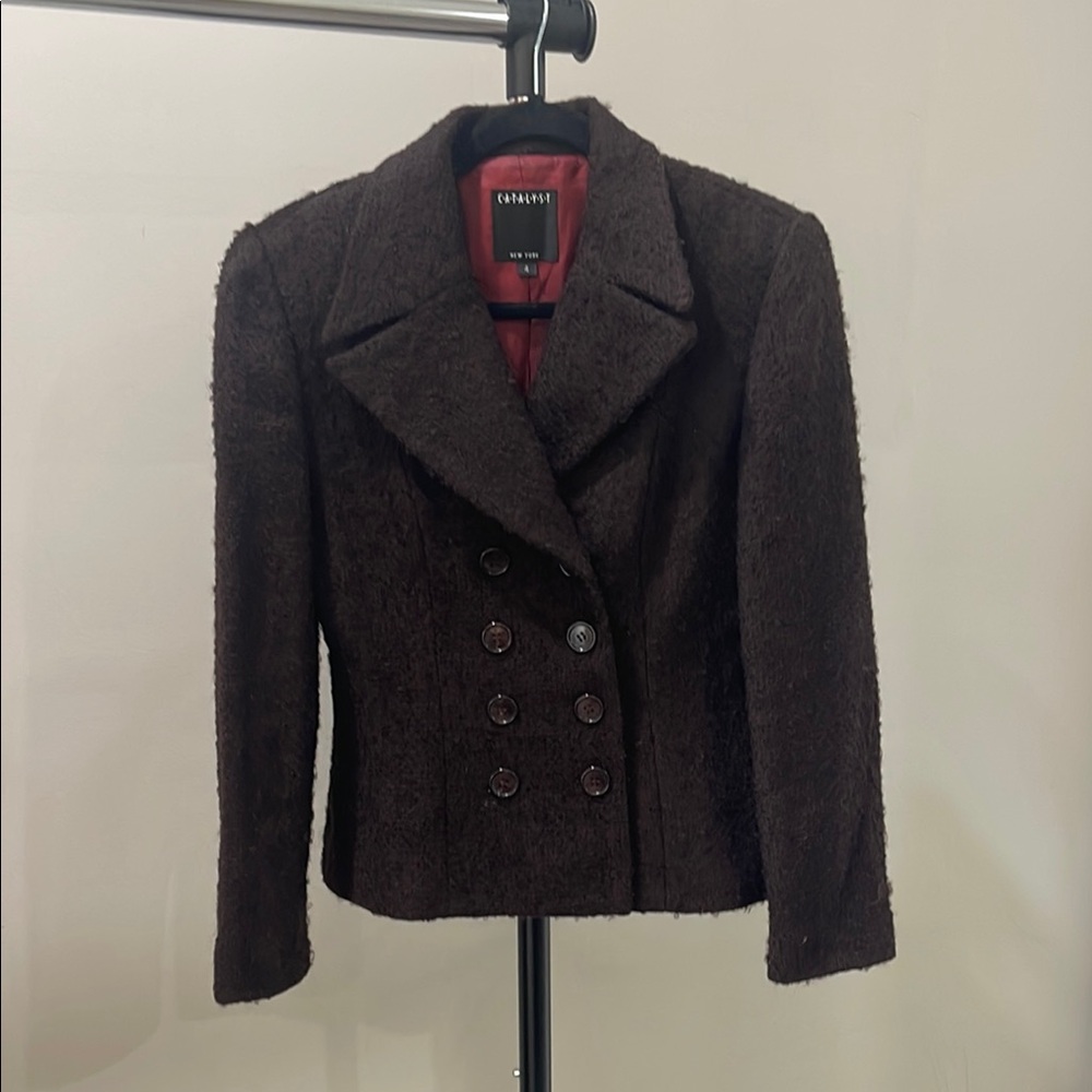 Vintage Catalyst  Brown Blazer with Structured Shoulders